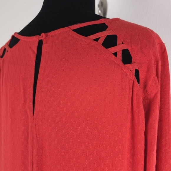 Skies are blue ruffle tiered dress L - Picture 4 of 13